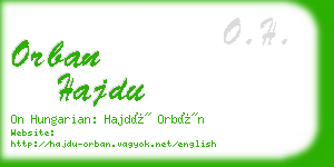 orban hajdu business card